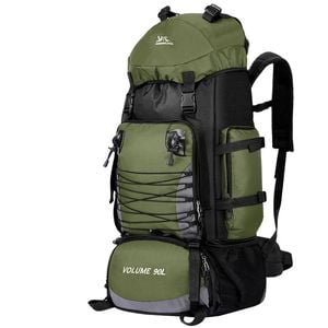NNEOBA 90L Tactical Camping Backpack Military-Style Green