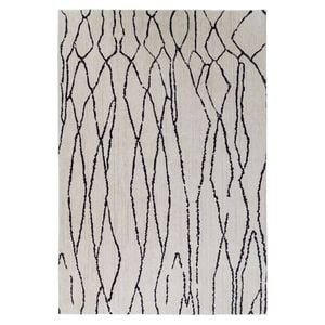 Loopsie-230cm X 160cm-tutu Beige And Black Lined Washable Rug