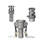 Ozito 25mm 1" Type F, C & E Camlock - 3 Piece Set