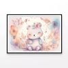 Baby Bear in Flower Garden  Print 100% Australian Made 120x90cm  (Poster)