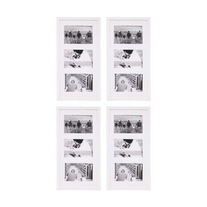 4PK Braz Venice Collage Image Photo Document Display Frame 8x16 Inches White