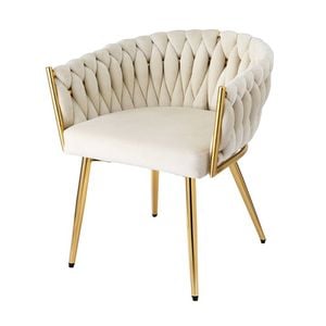 Artiss Dining Chair Vanity Chairs Armchair Beige