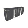 Build-a-Shed 0.8 x 5.2 x 2m Skillion Shed with Dual Single Sliding Side Doors - Grey