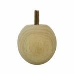 Adoored 70 x 70mm Raw Pine Ball Furniture Leg