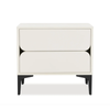 Big Lot White Elaine 2 Drawer Bedside