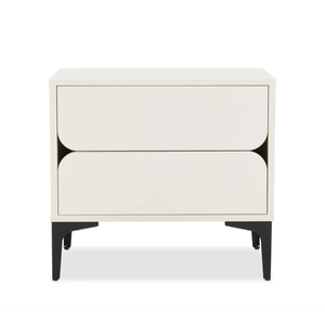 Big Lot White Elaine 2 Drawer Bedside