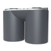Melro Tanks 7010L Metal Grey Slimline Poly Water Tank