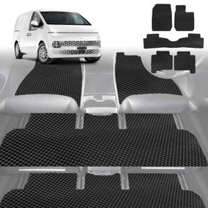 6D Diamond Car Floor Mats for Hyundai Staria 2021-Current-Ultimate Set-Black-Outback GT