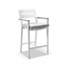 Outdoor Capri Aluminium And Teak Timber Bar Stool - White