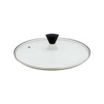 KOMAN 26cm Stainless Steel Glass Lid with Bakelite Handle