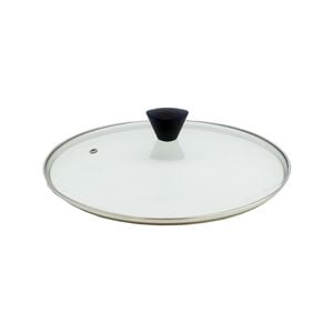 KOMAN 26cm Stainless Steel Glass Lid with Bakelite Handle