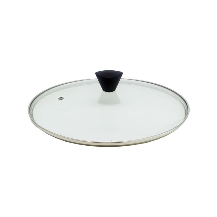 KOMAN 26cm Stainless Steel Glass Lid with Bakelite Handle