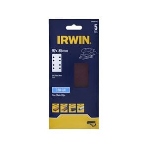 IRWIN 92 x 185mm 180G 8 Holes 1/3 Quick Punched Sheets - 5 Pack