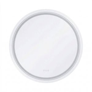 Oakory 90cm Round Led Smart Bathroom Mirror Front And Backlit Anti-fog Dimmable