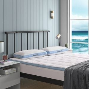Dreamaker 800Gsm Cool Breathe Memory Fibre Mattress Topper - Queen Bed
