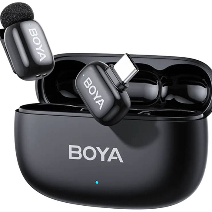Boya Mini 2 Dual Wireless Microphone - Usb-c W/ Charging Case (black)