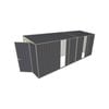 Build-a-Shed 1.5 x 5.2 x 2m Dual Single Sliding Side Door Skillion Shed - Grey