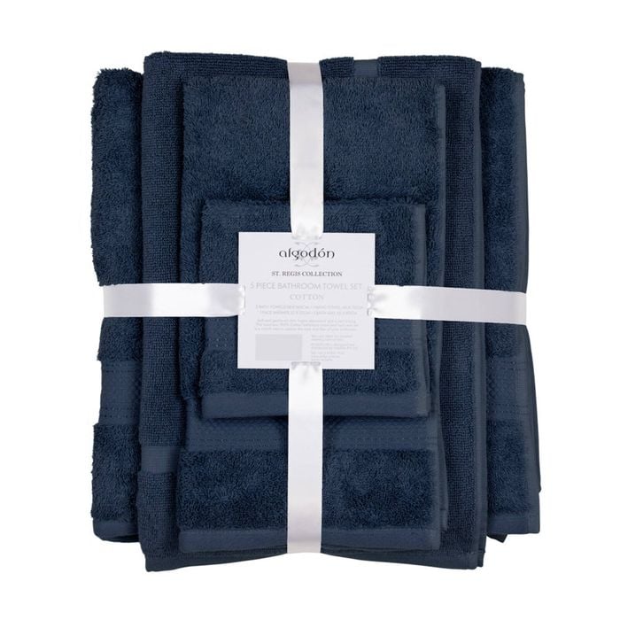 Algodon St Regis Collection Towel 5 Piece Pack - Navy