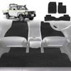 6D Diamond Car Floor Mats for Toyota LandCruiser 79 Series Double Cab 2012-Current-Full Set-Black-Outback GT