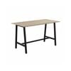 Olg Axis Trestle Bar Leaner 4 Leg Black Frame New Oak Ravine Top L2100mm X W900mm