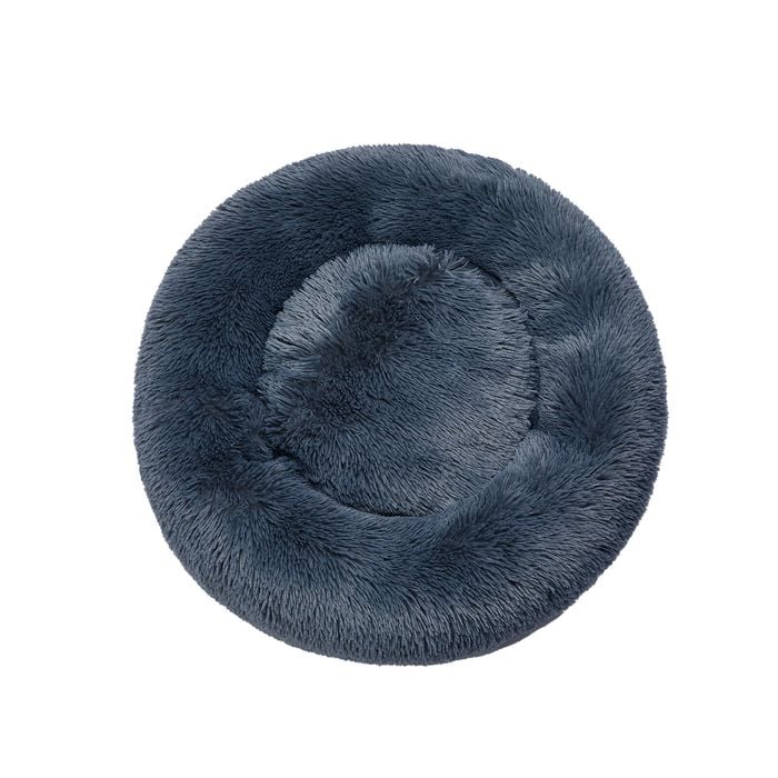 Pawz Round Pet Calming Bed Plush 50CM Blue