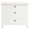 Beau 3 Drawer Solid White Cedar Turn Leg Dresser (White)