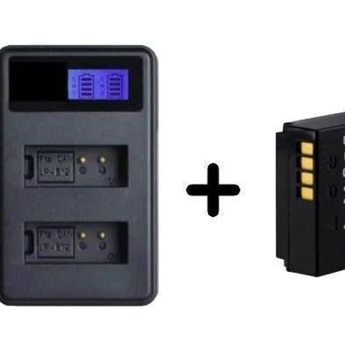Lp-e12 Camera Battery Replacement + Twin Charger For Canon Eos M50 , M2 , Eos M100, 100d Tp