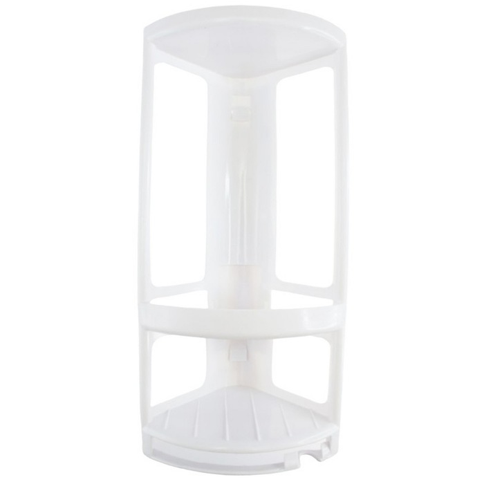 Award White Vomo Elite Corner Mounted Shower Tidy