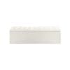 Oikiture 140 cm Storage Ottoman Sherpa White