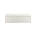 Oikiture Storage Ottoman Sherpa Xl White