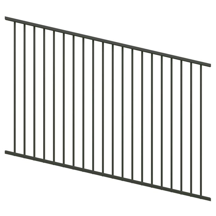 ProtectorAl 1201-2400W x 1200H Woodland Grey Raked Up to 15º Flat Top Pool Fence Panel