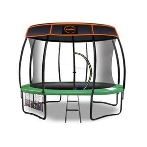 Kahuna Trampoline 14 Ft With Roof Cover - Green