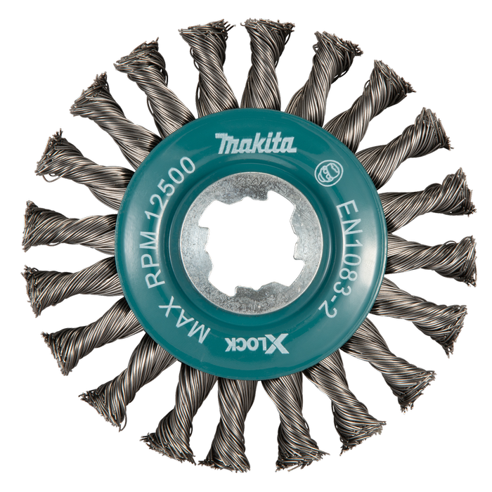 Makita X-LOCK 115mm Thick Knot Steel Wire Brush
