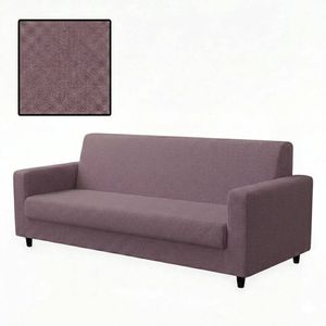 Anyhouz 4 Seater Sofa Cover Plain Purple Style And Protection For Living Room Sofa Chair Elastic Stretchable Slipcover