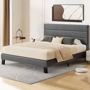 ALFORDSON Bed Frame Queen Grey Fabric
