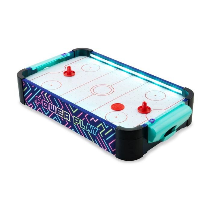 Wilton Bradley LED Air Hockey Games Table With Pushers & Pucks 5y+ 20in