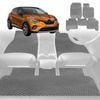 6D Diamond Car Floor Mats for Renault CAPTUR (JB/JE)2019-Current-Full Set-Grey-Outback GT