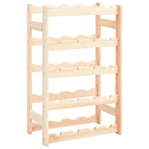 vidaXL Pine Wine Rack for 20 Bottles Wine Holder Storage Shelf