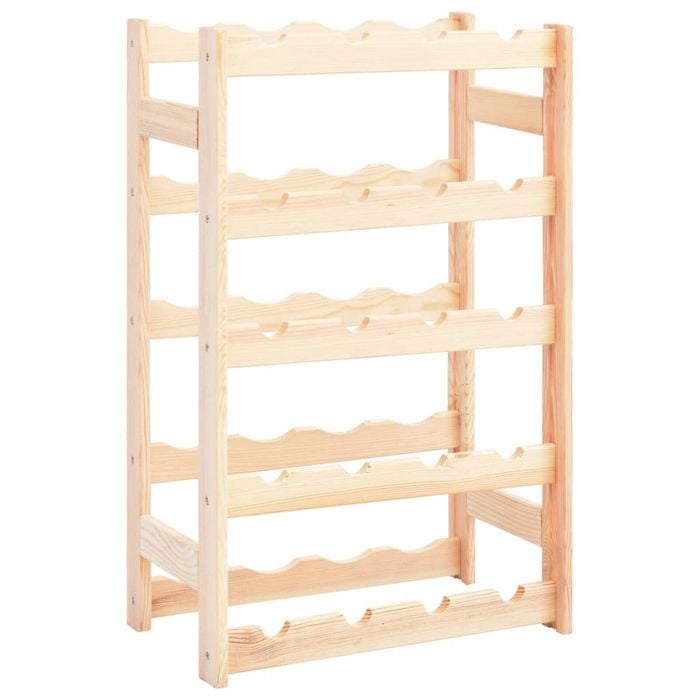 vidaXL Pine Wine Rack for 20 Bottles Wine Holder Storage Shelf
