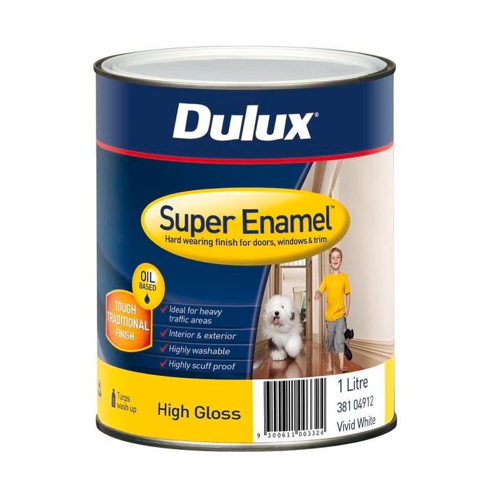 Dulux 1L Vivid White High Gloss Super Enamel Paint