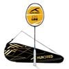Hundred Medal Master Strung Badminton Racket with Full Racket Cover | Black/navy