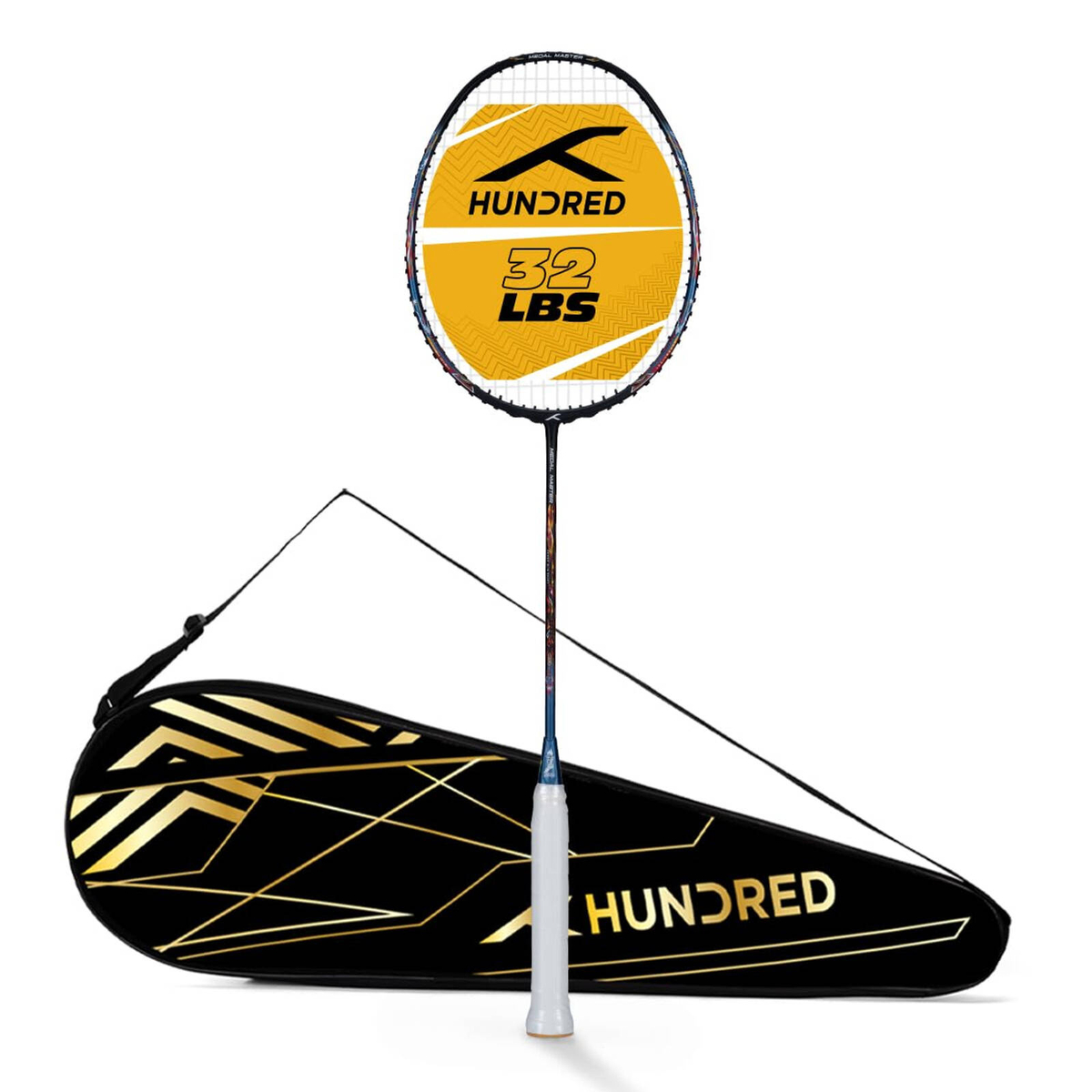 Hundred Medal Master Strung Badminton Racket with Full Racket Cover ...