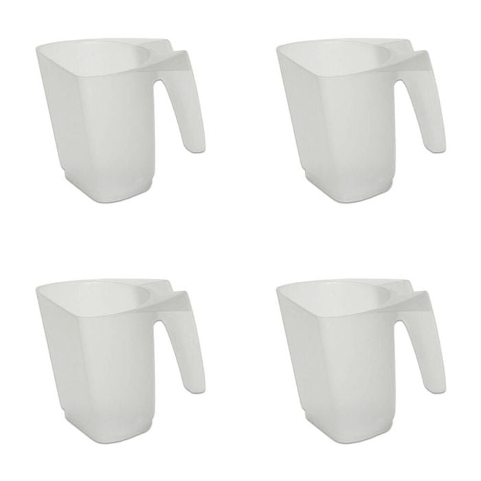 4PK AgBoss Pet and Livestock Plastic Food Scoop FeedMaxx 1kg Clear