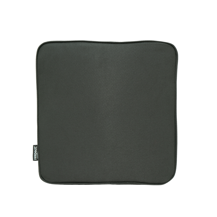 Respect Black Outdoor Square Cushion