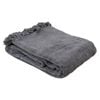 Acrylic Chenille Tassel Knitted Blanket Bed Sofa Throw Rug - Chenille Gray