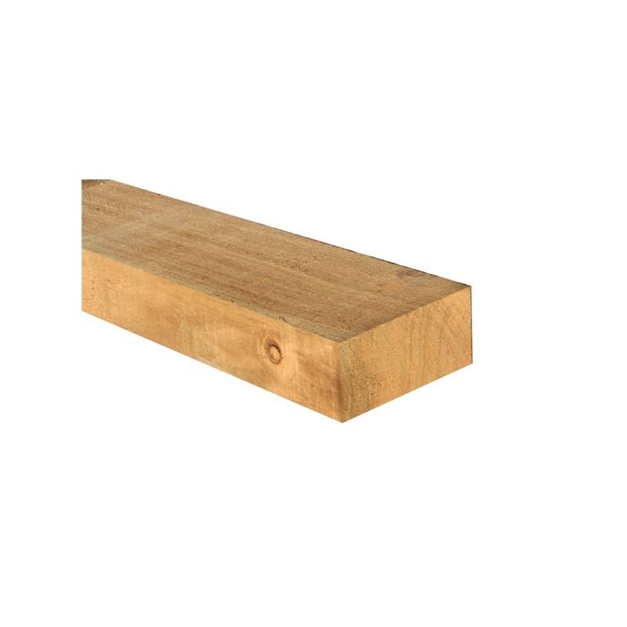 100 x 50mm 2.4m F2 H3.2 Fence Rail Sawn - 2400mm
