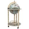 vidaXL Eucalyptus Globe Bar Wine Stand Blue Liquor Cabinet Storage