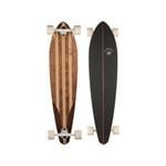 Oxelo 500 Longboard Pintail Classic Strip - Brown