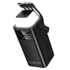 Borofone BJ65A Black 50000mAh 22.5W PD20W High Capacity Power Bank with 4 Built-In Cables
