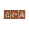 Tuscan Path 3 Piece Rust Gumtree Wall Art